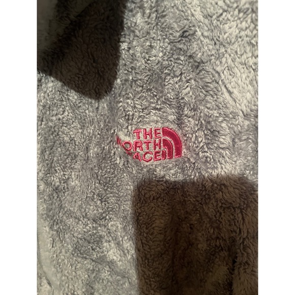 The North Face Fuzzy Fleece Jacket Pink Ribbon Breast Cancer Awareness Gray M - Picture 2 of 5